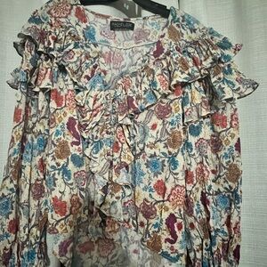 Floral romantic V-neck